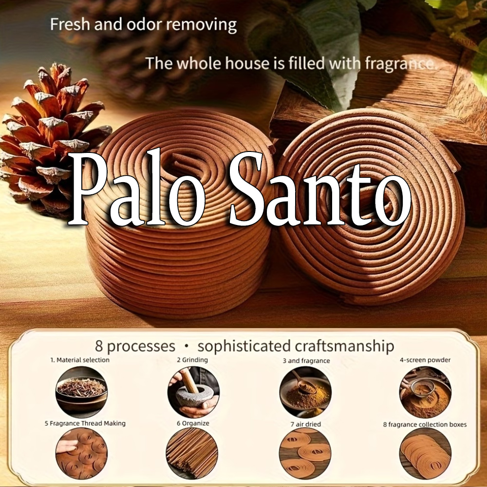 Quality Home Fragrance - Palosanto High-Quality Classic Spiral Incense, 6.3cm