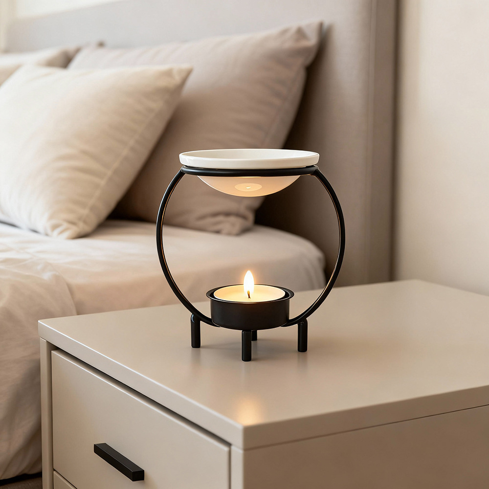 Home Fragrance Oils For Oil Burners - Creative Iron Aroma Candle Holder, Minimal