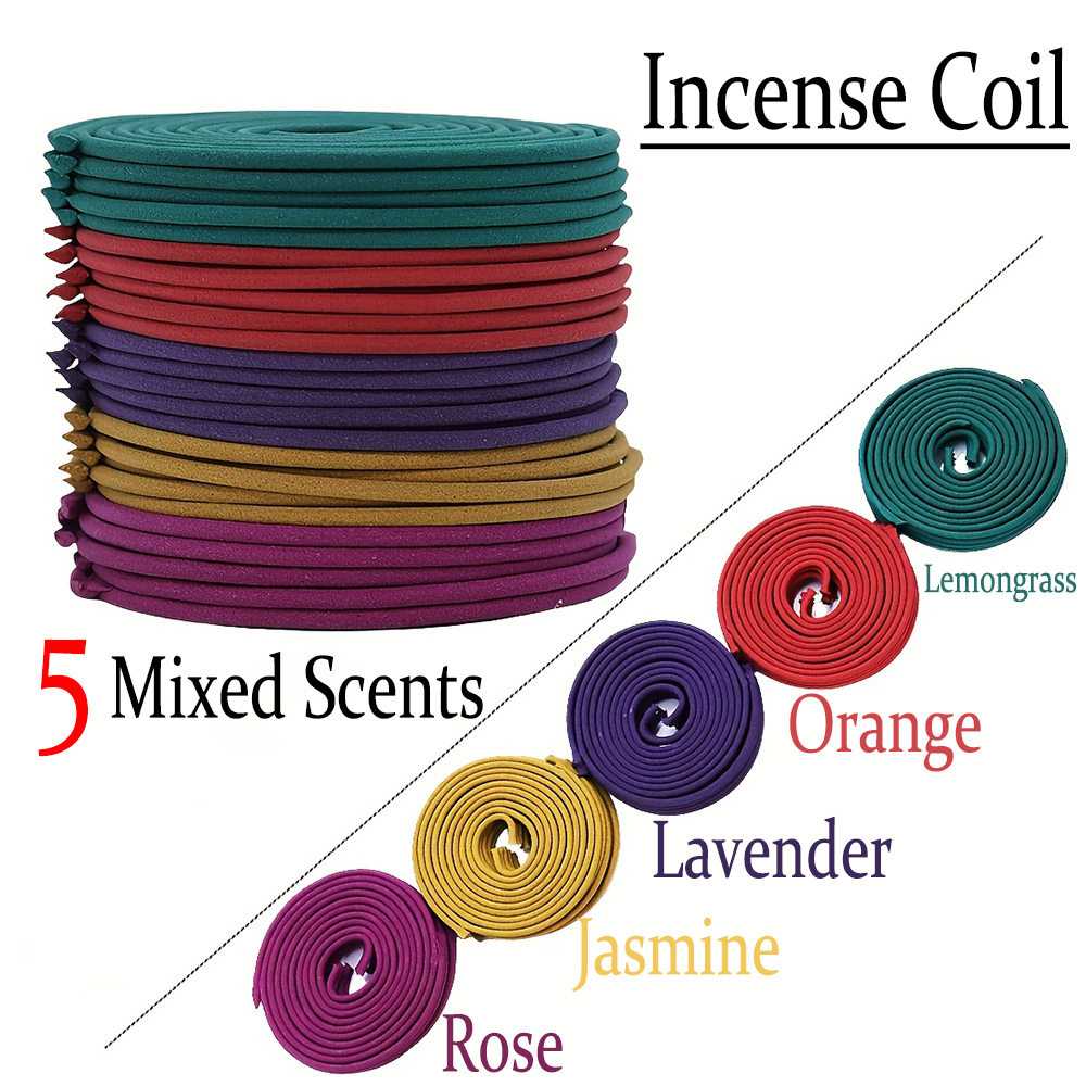 Quality Home Fragrance - High-Quality Classic Spiral Incense Mixed Set,