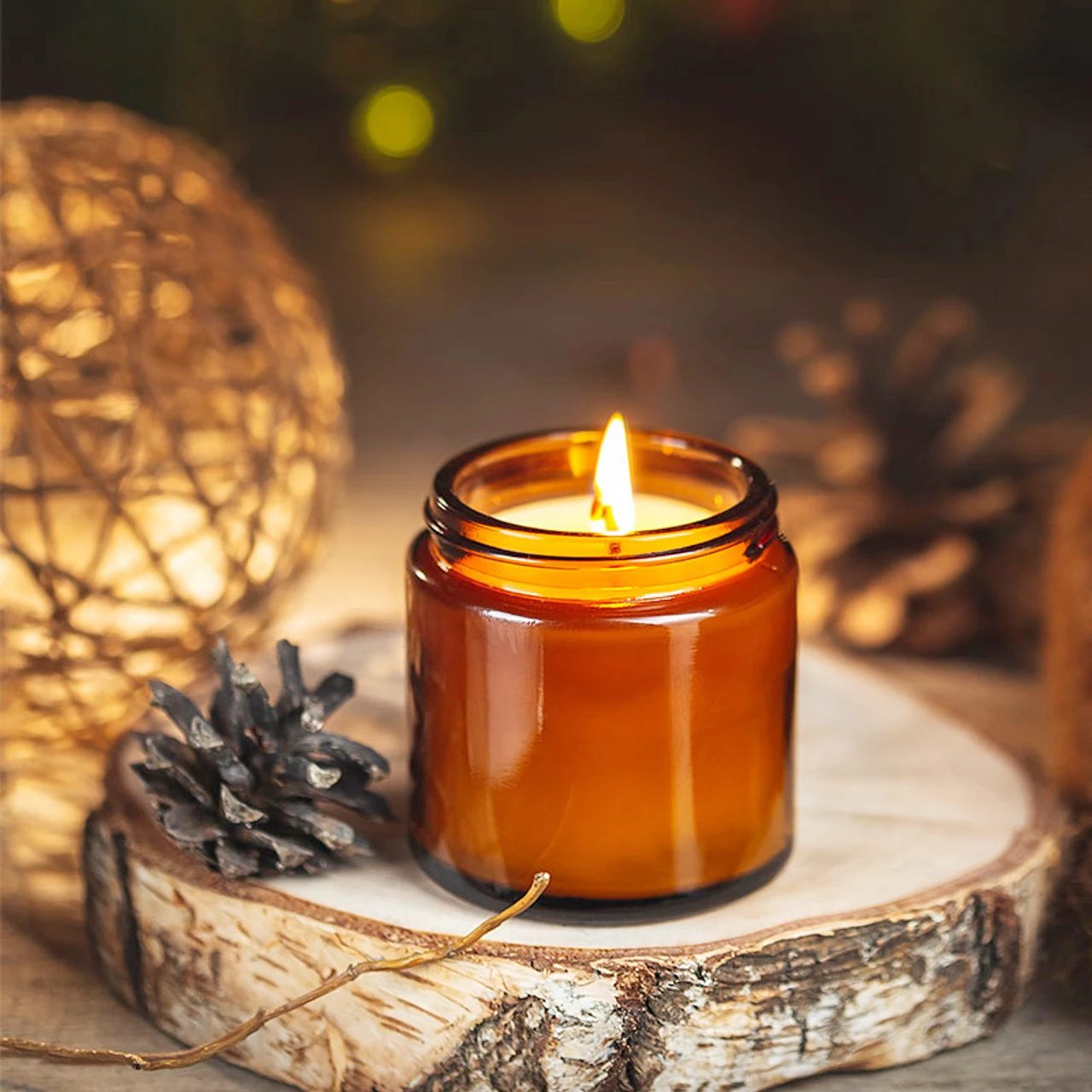 Glass Candle Jars, 4oz Amber R - Amber Jar Candle review and price