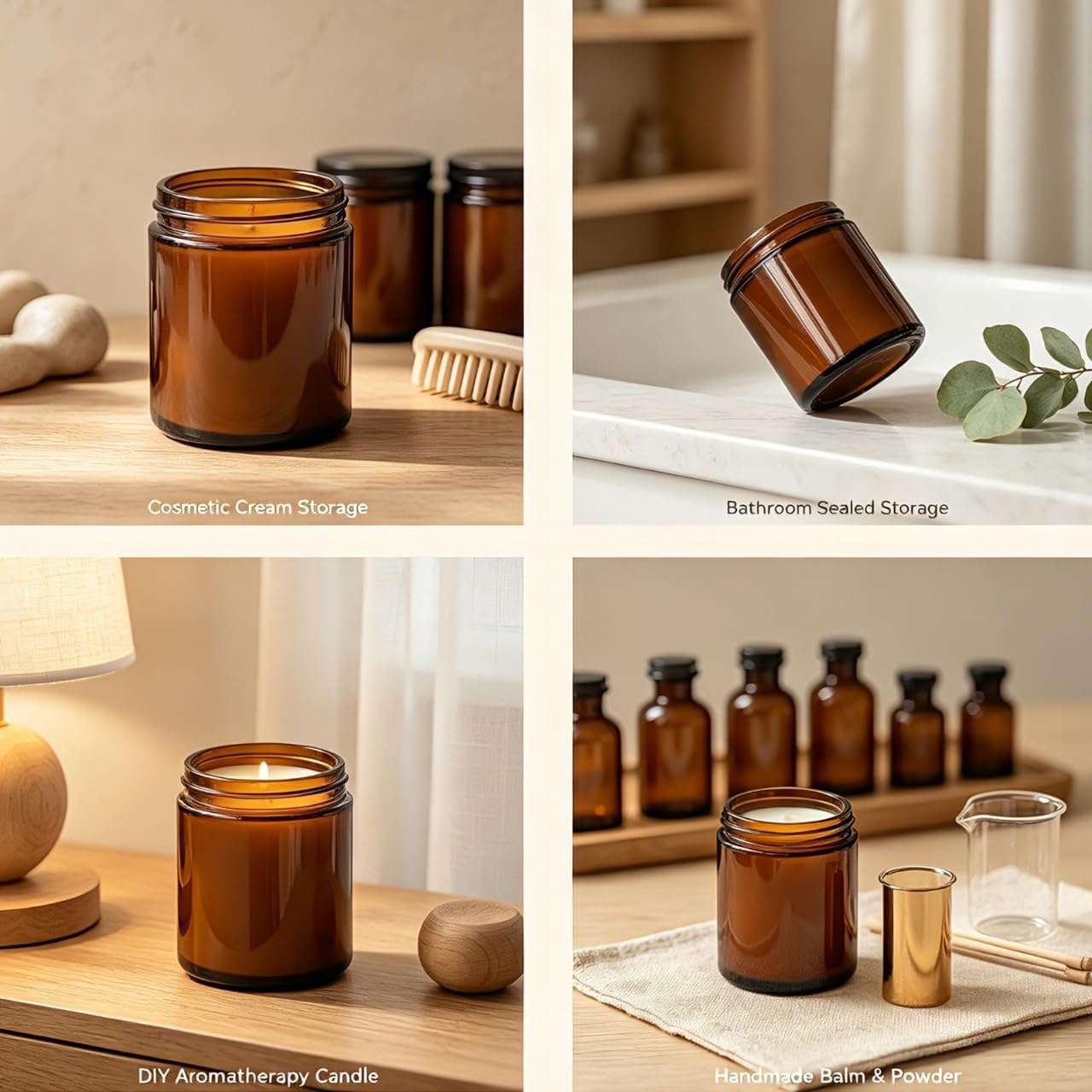 30 Pack 8oz Amber Glass Jars w - Amber Jar Candle review and price