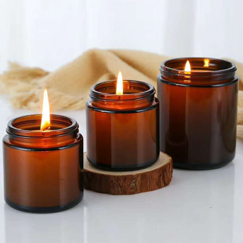 6pc 100/250ml Amber Glass Cand - Amber Jar Candle review and price
