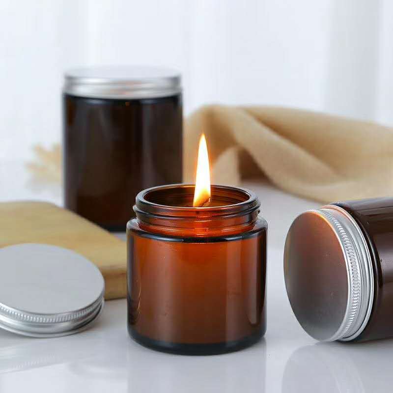 6pc 100/250ml Amber Glass Cand - Amber Jar Candle review and price